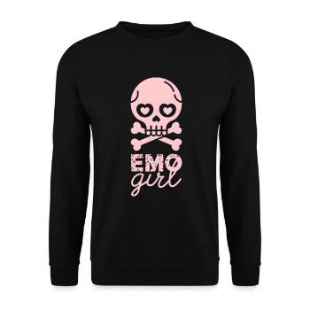 Emo Girl! - Unisex Pullover - Schwarz - Vorne - Alina (178cm) & Michal (187cm)