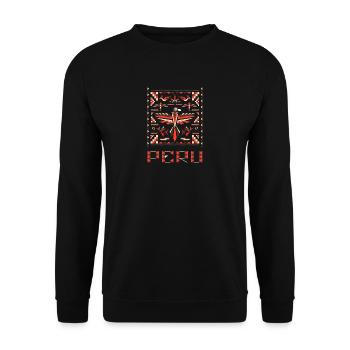 Peru - Unisex Sweatshirt - black - Front - Alina (178cm) & Michal (187cm)