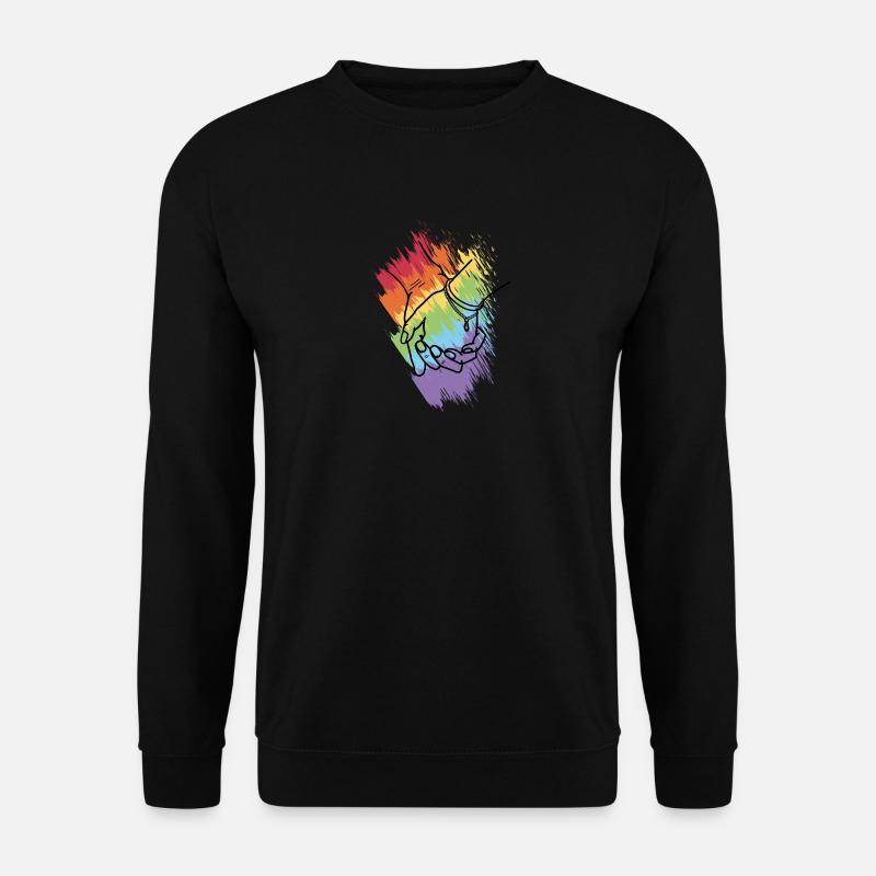 Hands hold rainbow 3 - Unisex Sweatshirt - black