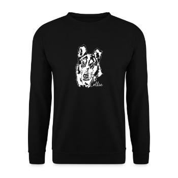 Collie à poil court Portrait chiens chien Wilsigns - Sweat-shirt Unisexe - noir - Devant - Alina (178cm) & Michal (187cm)