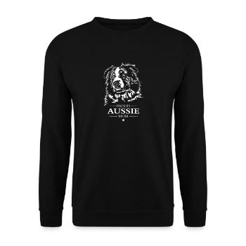Aussie Mom Australian Shepherd Dog Dog Wilsigns - Unisex Sweatshirt - black - Front - Alina (178cm) & Michal (187cm)