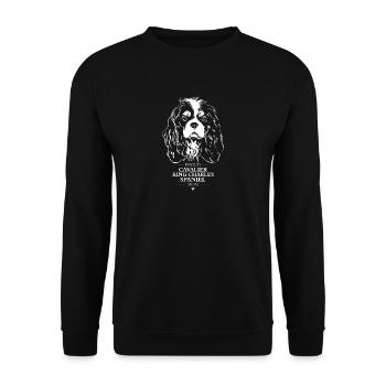 Cavalier King Charles Épagneul Maman Chiens Wilsigns - Sweat-shirt Unisexe - noir - Devant - Alina (178cm) & Michal (187cm)