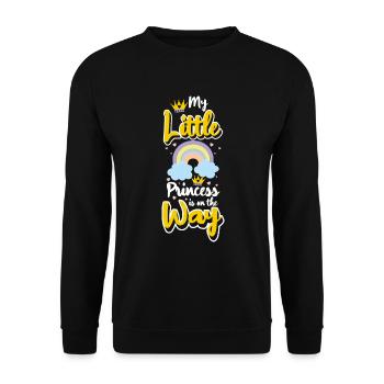 Pregnant Mama Heart - Unisex Sweatshirt - black - Front - Alina (178cm) & Michal (187cm)