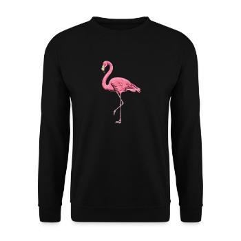 Flamingo - Unisex Pullover - Schwarz - Vorne - Alina (178cm) & Michal (187cm)