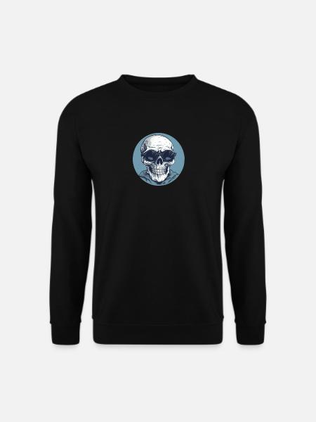 Skull with sunglasses, skull, skeleton - Unisex Sweatshirt - black