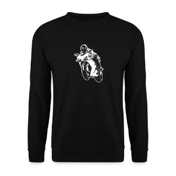 Moto Generic Style - Unisex Sweatshirt - black - Front - Alina (178cm) & Michal (187cm)