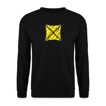 Conception de polygone abstrait jaune - Sweat-shirt Unisexe - noir - Devant - Alina (178cm) & Michal (187cm)