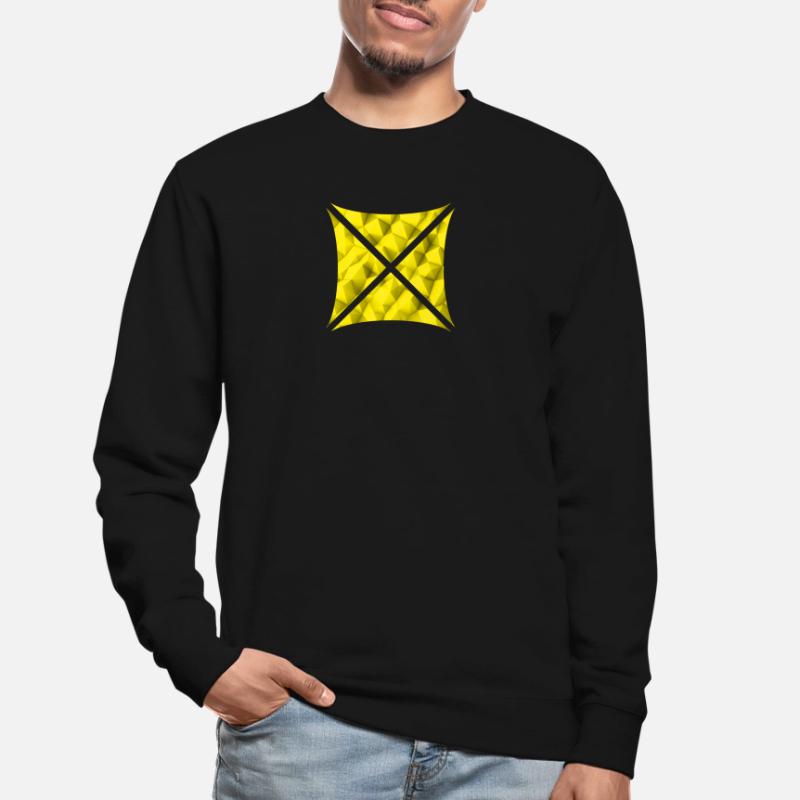 Conception de polygone abstrait jaune Sweat-shirt Unisexe
