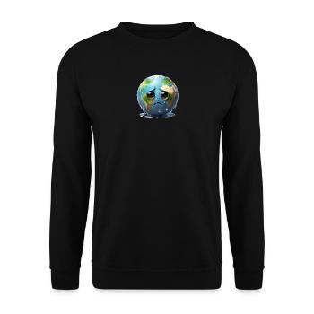 Weeping sad earth - Unisex Sweatshirt - black - Front - Alina (178cm) & Michal (187cm)