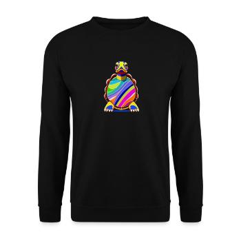 Schildkröte - Unisex Pullover - Schwarz - Vorne - Alina (178cm) & Michal (187cm)