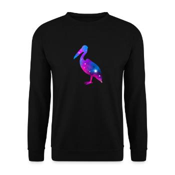 Galaxy Pelican - Unisex Pullover - Schwarz - Vorne - Alina (178cm) & Michal (187cm)