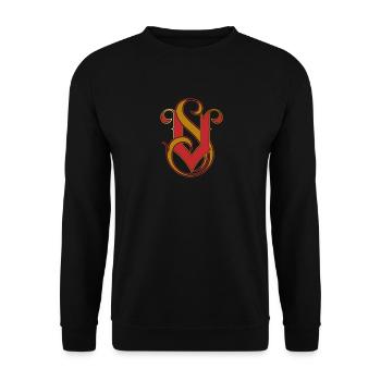 V.Schmidt - Unisex Pullover - Schwarz - Vorne - Alina (178cm) & Michal (187cm)