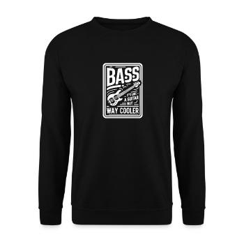 Bass ist wie eine Gitarre, aber viel cooler - Unisex Pullover - Schwarz - Vorne - Alina (178cm) & Michal (187cm)
