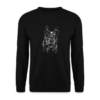 Bétail chien de berger chien chiens chien wilsigns - Sweat-shirt Unisexe - noir - Devant - Alina (178cm) & Michal (187cm)
