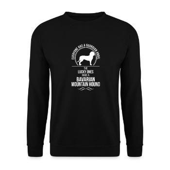 BAVARIAN MOUNTAIN HOUND Guardian Angel Wilsigns - Unisex Sweatshirt - black - Front - Alina (178cm) & Michal (187cm)