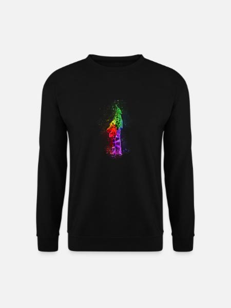 Multicolour Giraffe - Unisex Sweatshirt - black