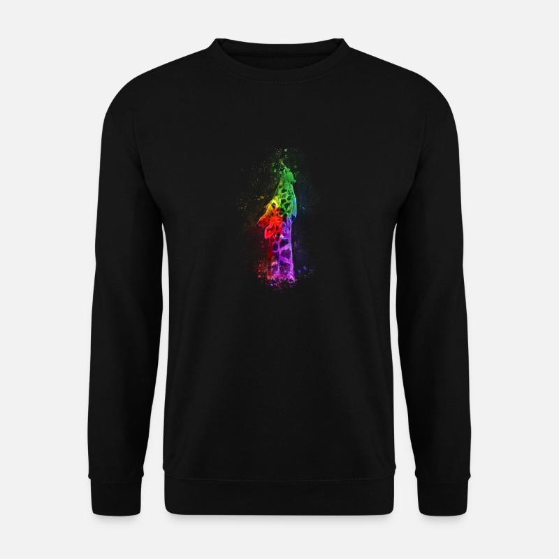 Multicolour Giraffe - Unisex Sweatshirt - black