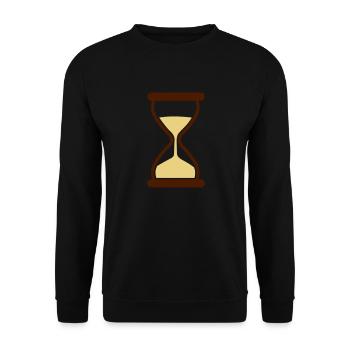 Sanduhr - Unisex Pullover - Schwarz - Vorne - Alina (178cm) & Michal (187cm)