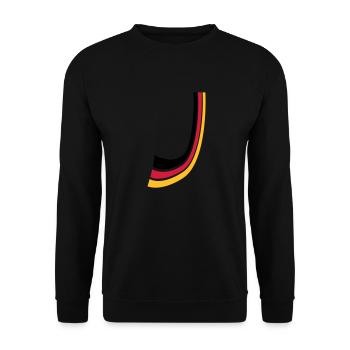Germany bow lines flag - Unisex Sweatshirt - black - Front - Alina (178cm) & Michal (187cm)