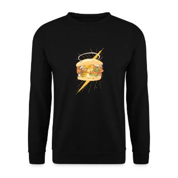 Chicken sandwich with halo. - Unisex Sweatshirt - black - Front - Alina (178cm) & Michal (187cm)