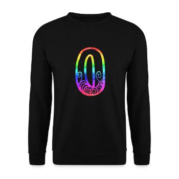 regenbogen o - Unisex Pullover - Schwarz - Vorne - Alina (178cm) & Michal (187cm)