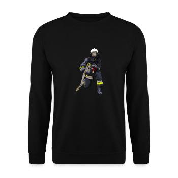 Pompier, pompier, respirateur - Sweat-shirt Unisexe - noir - Devant - Alina (178cm) & Michal (187cm)