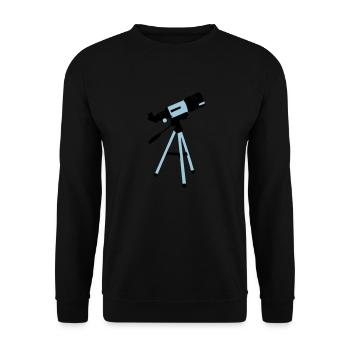 Teleskop, Astronomie - Unisex Pullover - Schwarz - Vorne - Alina (178cm) & Michal (187cm)