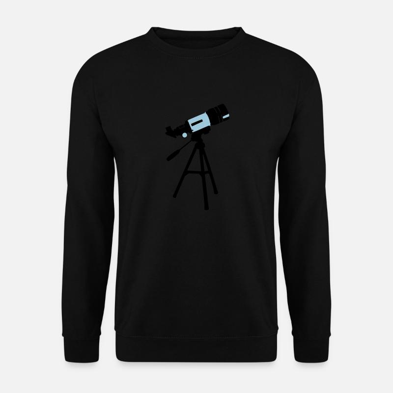 Telescope, Astronomy - Unisex Sweatshirt - black