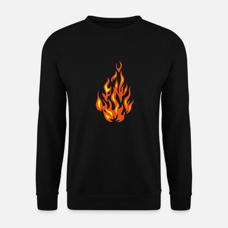 fire flame flame - Unisex Sweatshirt - black