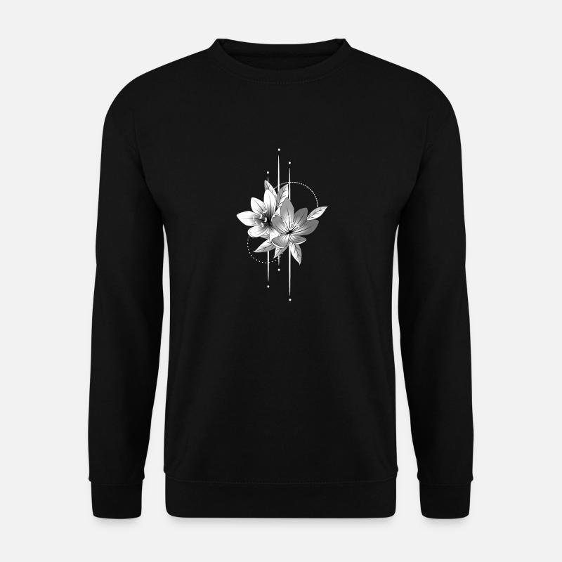 Krokus Blüten Frühjahr - Unisex Pullover - Schwarz