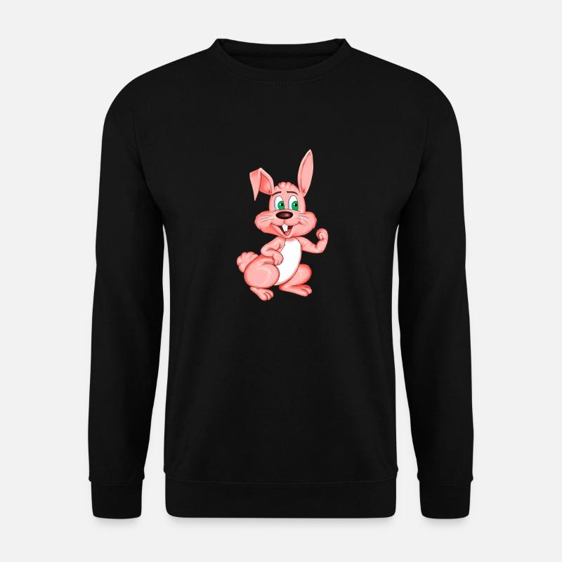 lyserød kære kanin - Unisex sweater - sort