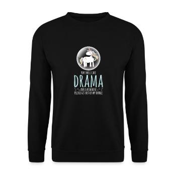 Unicorn You Smell Like Drama and A Headache Please - Sweat-shirt Unisexe - noir - Devant - Alina (178cm) & Michal (187cm)