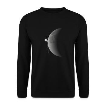 Der Mond ist eskalieren - Unisex Pullover - Schwarz - Vorne - Alina (178cm) & Michal (187cm)