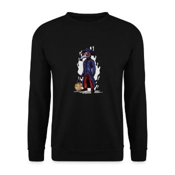 Plague Doctor Pest Arzt Pest Doktor Pestarzt - Unisex Sweatshirt - black - Front - Alina (178cm) & Michal (187cm)