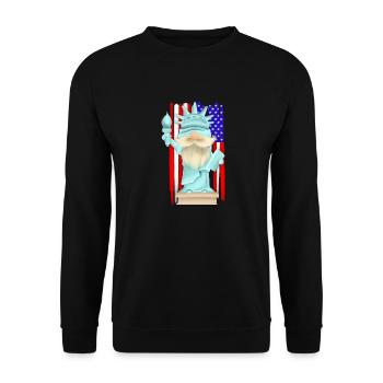 Gnome Of Liberty - Unisex Sweatshirt - black - Front - Alina (178cm) & Michal (187cm)