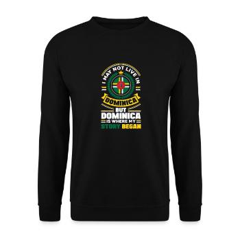 Dominica Dominican Dominica Flag Quote - Unisex Sweatshirt - black - Front - Alina (178cm) & Michal (187cm)
