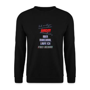 Frei Herum - Unisex Pullover - Schwarz - Vorne - Alina (178cm) & Michal (187cm)
