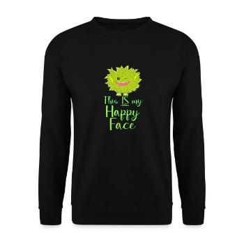 Cartoon face comic cartoon humor smile - Unisex Sweatshirt - black - Front - Alina (178cm) & Michal (187cm)