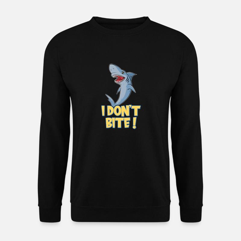 Shark I don't bite shark - Unisex Sweatshirt - black
