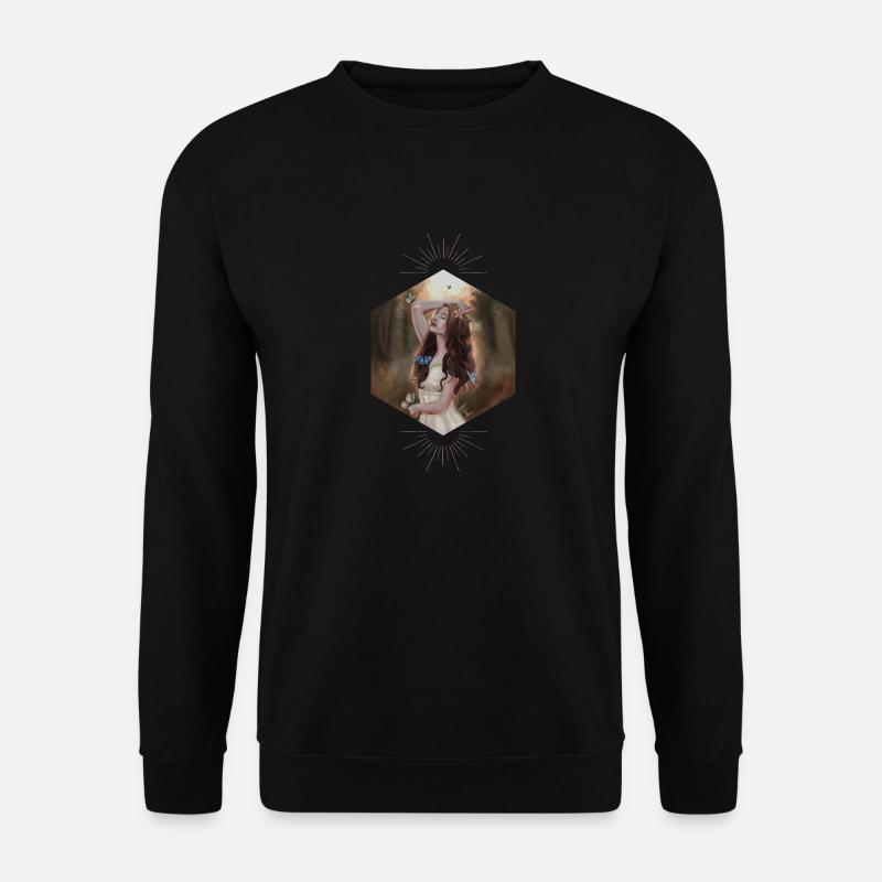 Schmetterlinge auf Frau - Unisex Pullover - Schwarz