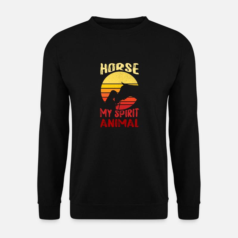 Pferd mein Geistertier - Unisex Pullover - Schwarz