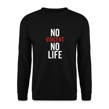 No Vincent No Life - Unisex Sweatshirt - black - Front - Alina (178cm) & Michal (187cm)