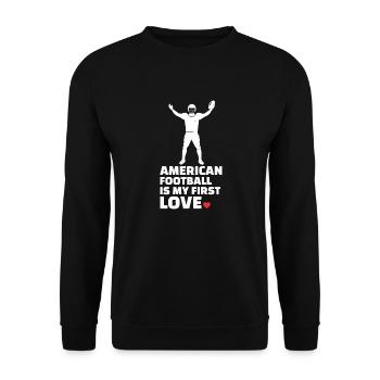 J’adore le football américain élégant - Sweat-shirt Unisexe - noir - Devant - Alina (178cm) & Michal (187cm)