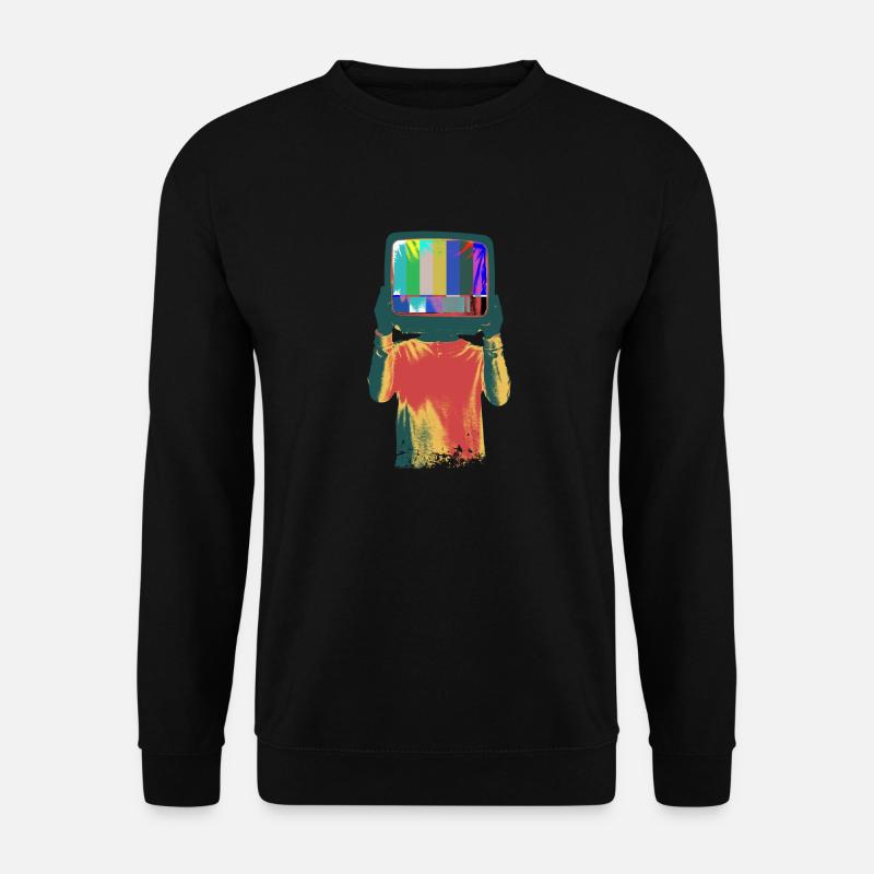 TV-Leiter Surreale Kunst - Unisex Pullover - Schwarz