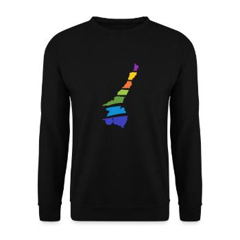 Lake Garda colorful - Unisex Sweatshirt - black - Front - Alina (178cm) & Michal (187cm)