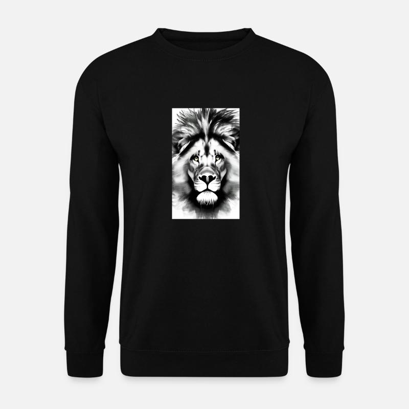 Lion Black and White - Unisex Sweatshirt - black