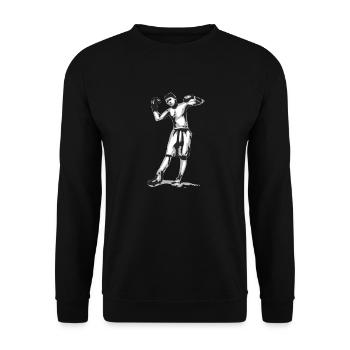 Ali the boxer - Unisex Sweatshirt - black - Front - Alina (178cm) & Michal (187cm)