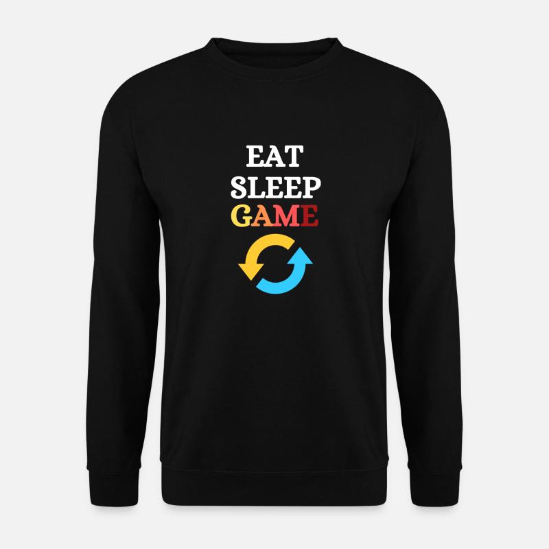 EAT SLEEP GAME REPEAT - Unisex Pullover - Schwarz