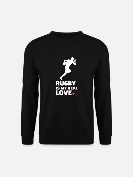 I love rugby - Unisex Sweatshirt - black