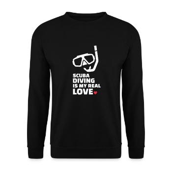 J’adore plonger - Sweat-shirt Unisexe - noir - Devant - Alina (178cm) & Michal (187cm)